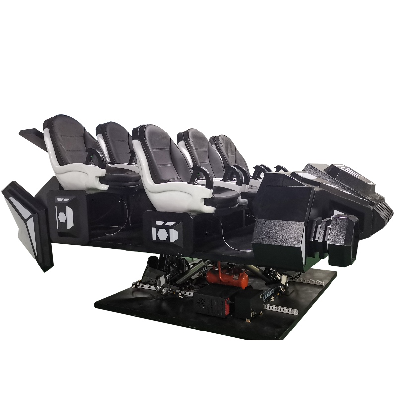 Nave espacial VR oscura Venta caliente diversión realidad virtual experiencia asiento 9Dvr cine 6 asientos 9dvr para la familia